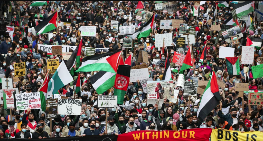 Manifestations pro-palestiniennes aux USA, les juifs antisionistes en soutien