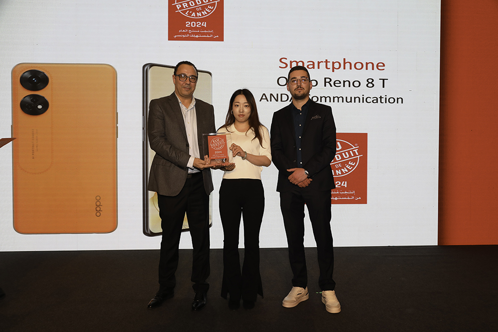 OPPO Tunisie obtient le label « Elu Produit de l’Année 2024 » dans la catégorie des smartphones pour sa célèbre série Reno