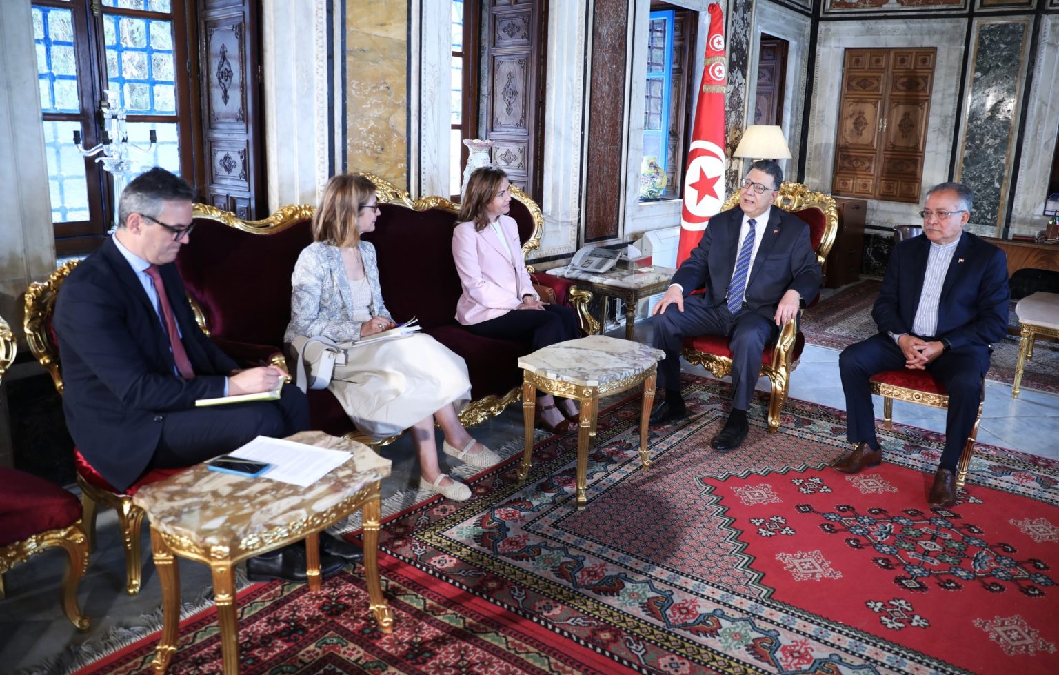 Brahim Bouderbala reçoit la cheffe du bureau du Conseil de l’Europe en Tunisie