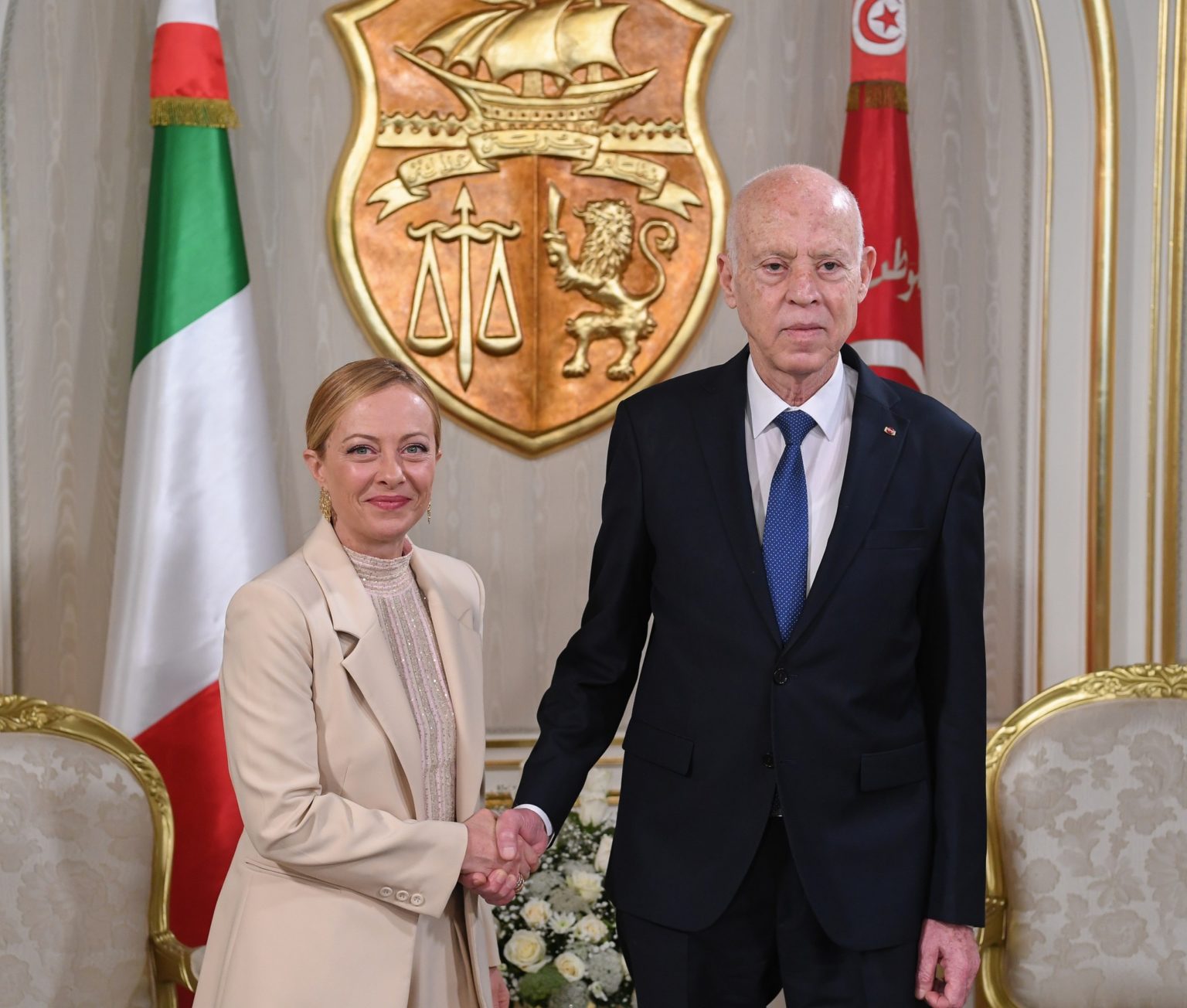 Saïed à Meloni : « La Tunisie ne sera pas une plateforme de transit pour migrants »