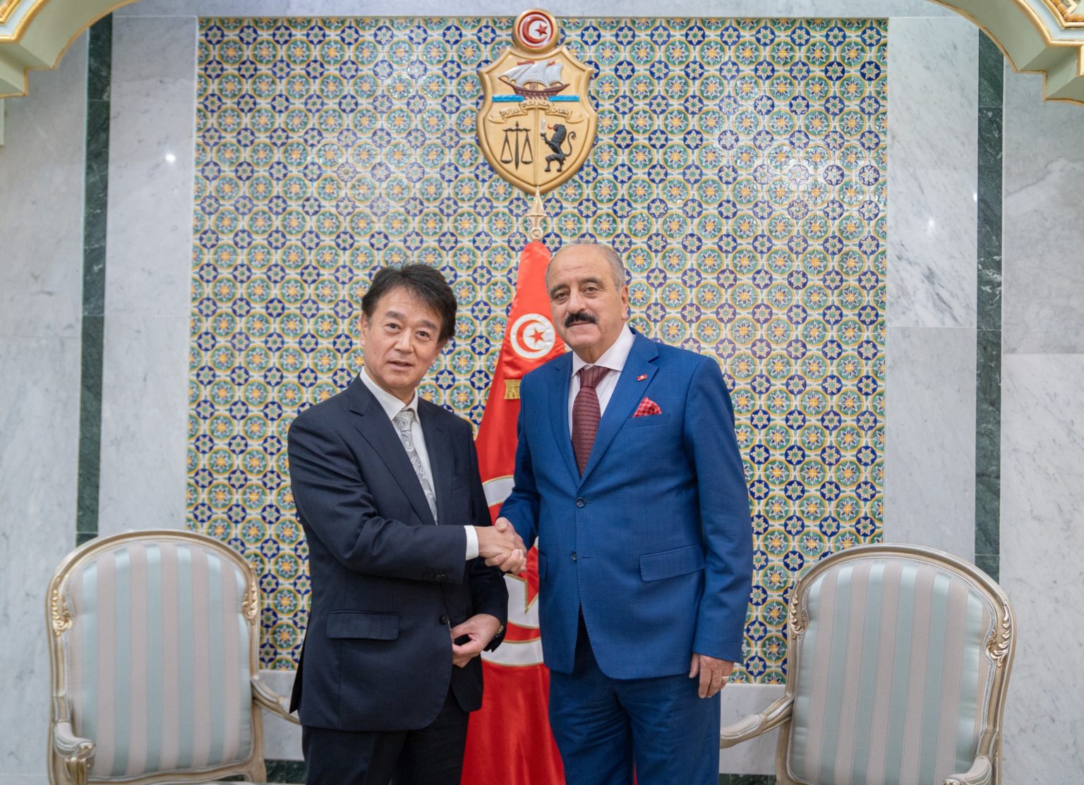 Entretien entre le ministre des Affaires étrangères et l’ambassadeur du Japon en fin de mission