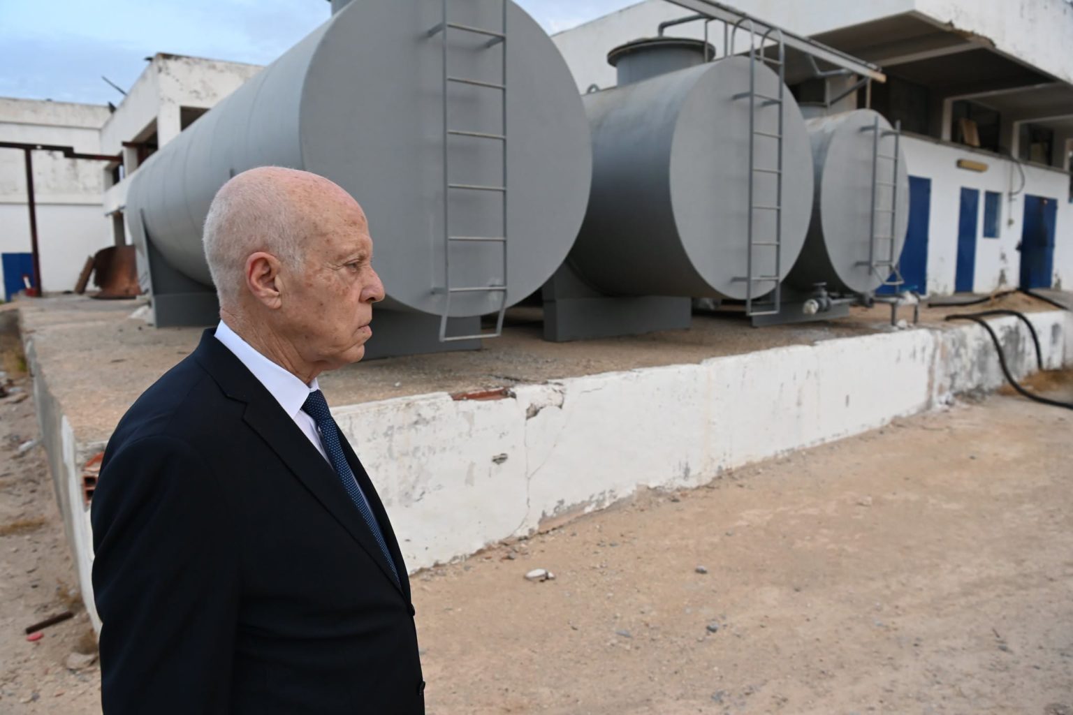 Le Président Saïed en visite d’inspection à la station de la SONEDE de Ghedir El Golla